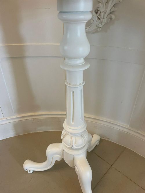 ANTIQUE VICTORIAN PAINTED ADJUSTABLE SHAVING STAND VANITY MIRROR - ADDITIONAL PHOTO 4