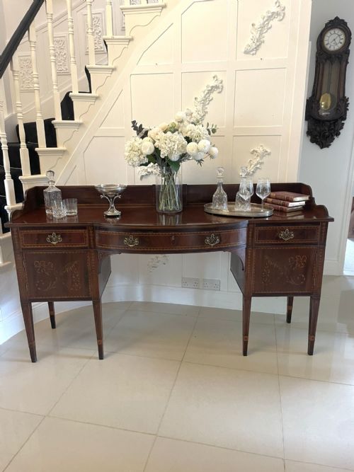 fig 1. Magnificent Quality Large Antique George III Inlaid Mahogany Sideboard