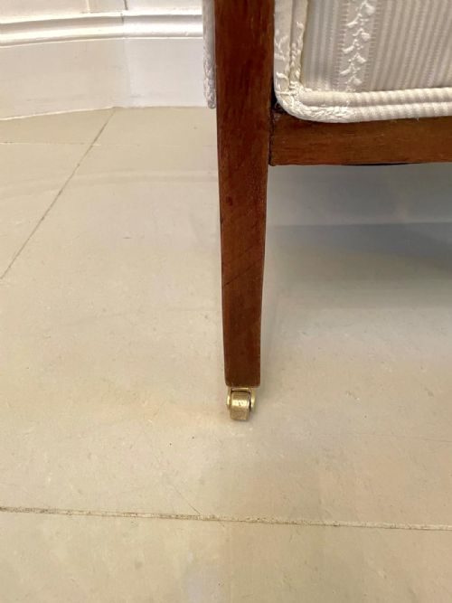 ANTIQUE INLAID MAHOGANY LIBRARY CHAIR - ADDITIONAL PHOTO 8
