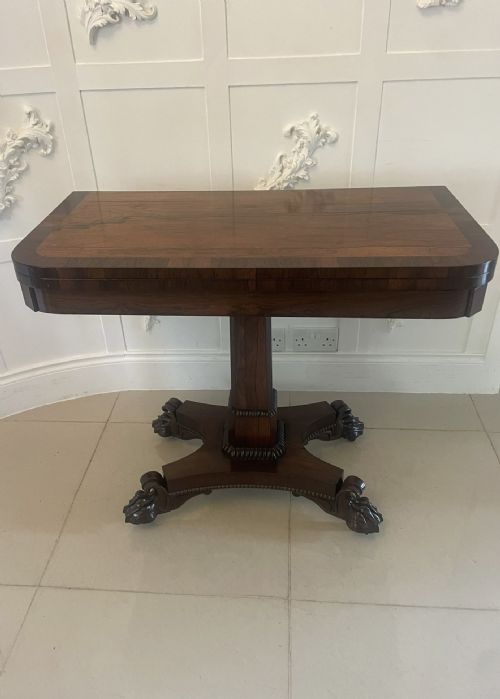 Quality Antique William IV Rosewood Card/side Table