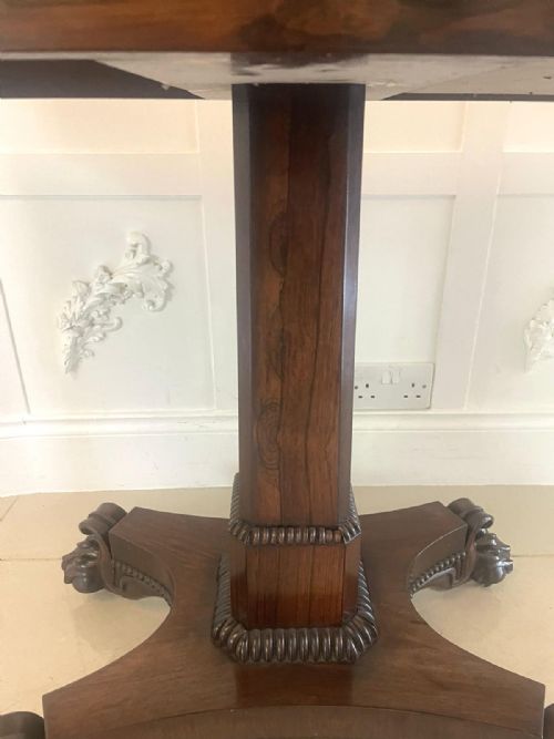 QUALITY ANTIQUE WILLIAM IV ROSEWOOD CARDSIDE TABLE - ADDITIONAL PHOTO 5