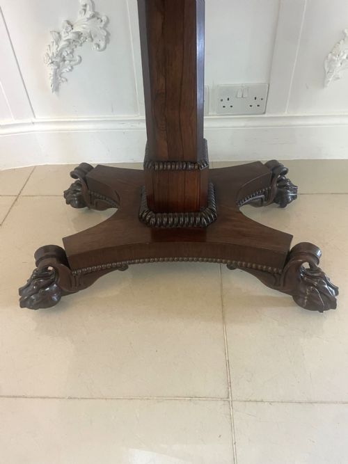 QUALITY ANTIQUE WILLIAM IV ROSEWOOD CARDSIDE TABLE - ADDITIONAL PHOTO 7