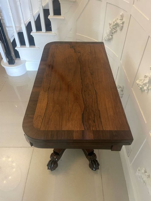 QUALITY ANTIQUE WILLIAM IV ROSEWOOD CARDSIDE TABLE - ADDITIONAL PHOTO 8