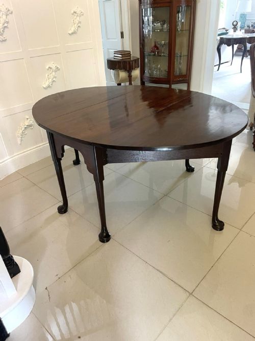 OUTSTANDING QUALITY LARGE UNUSUAL ANTIQUE GEORGE III MAHOGANY DINING TABLE - ADDITIONAL PHOTO 2