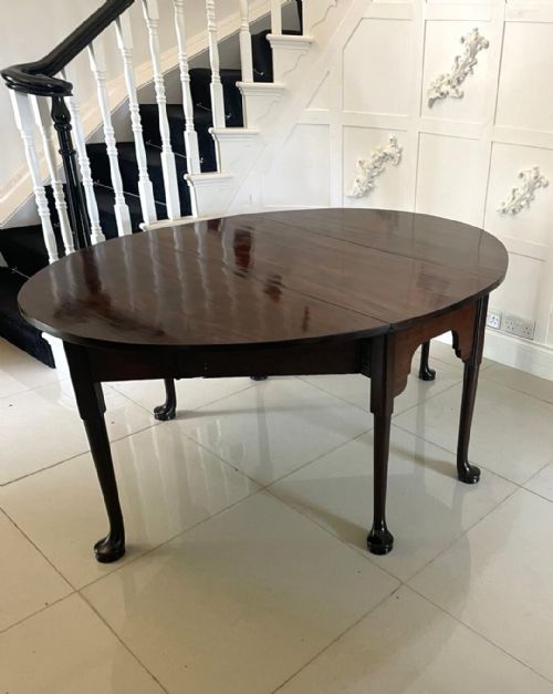 OUTSTANDING QUALITY LARGE UNUSUAL ANTIQUE GEORGE III MAHOGANY DINING TABLE - ADDITIONAL PHOTO 7