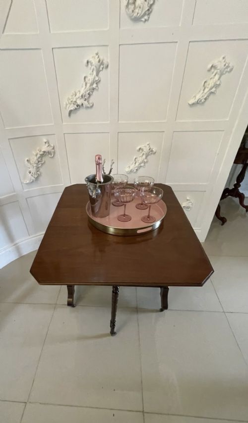 ANTIQUE VICTORIAN QUALITY SOLID WALNUT SUTHERLAND TABLE - ADDITIONAL PHOTO 1
