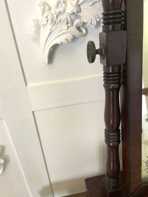 ANTIQUE GEORGE III MAHOGANY DRESSING TABLE MIRROR - ADDITIONAL PHOTO 1