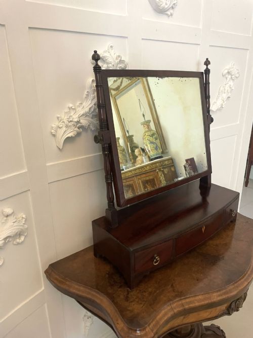 ANTIQUE GEORGE III MAHOGANY DRESSING TABLE MIRROR - ADDITIONAL PHOTO 5