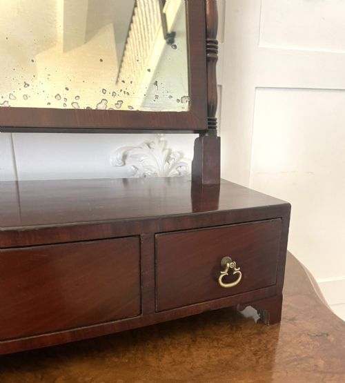 ANTIQUE GEORGE III MAHOGANY DRESSING TABLE MIRROR - ADDITIONAL PHOTO 6