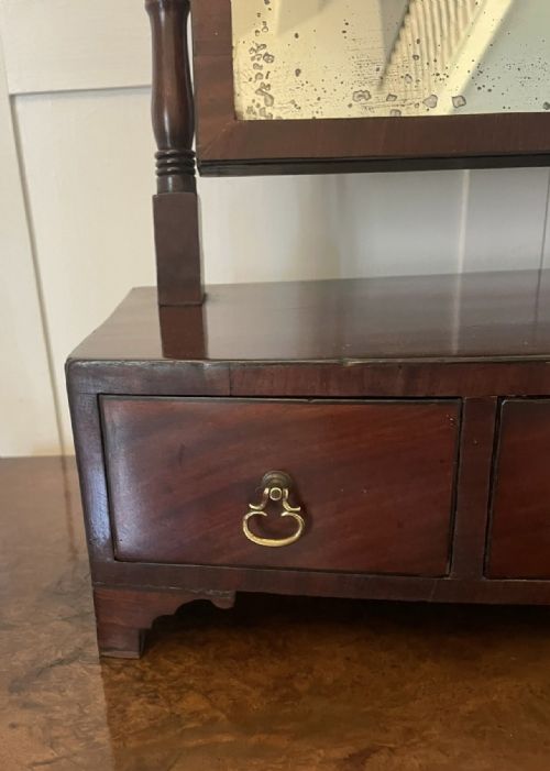 ANTIQUE GEORGE III MAHOGANY DRESSING TABLE MIRROR - ADDITIONAL PHOTO 8