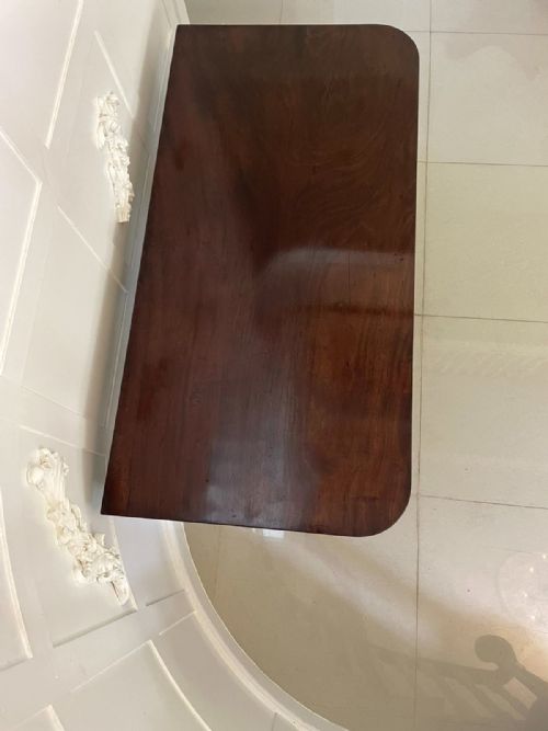 ANTIQUE REGENCY QUALITY 6 SEATER MAHOGANY DININGCONSOLE TABLE - ADDITIONAL PHOTO 9