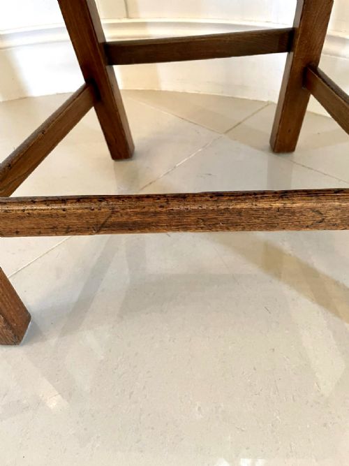 ANTIQUE 18TH CENTURY SET OF EIGHT GEORGE III HEPPLEWHITE OAK DINING CHAIRS - ADDITIONAL PHOTO 9