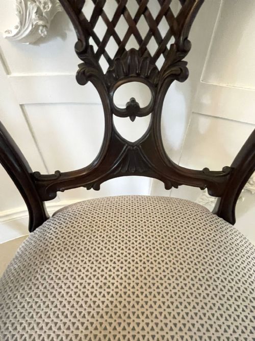 QUALITY ANTIQUE VICTORIAN MAHOGANY CARVED ELBOW CHAIR - ADDITIONAL PHOTO 2