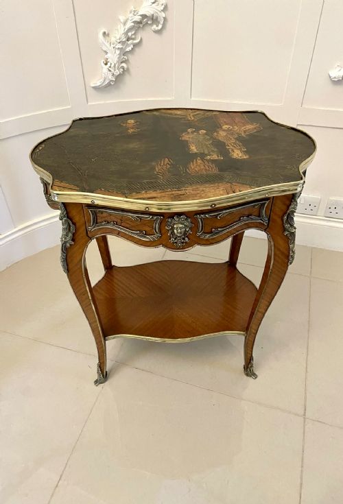 Outstanding Quality Antique Victorian French Kingwood and Ormolu Mounted Freestanding  Centre Table