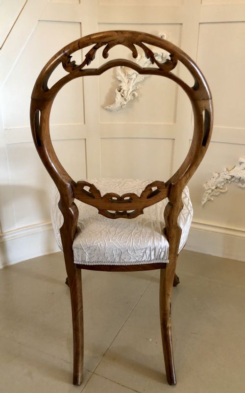 FINE QUALITY SET OF 6 VICTORIAN ANTIQUE WALNUT DINING CHAIRS - ADDITIONAL PHOTO 3