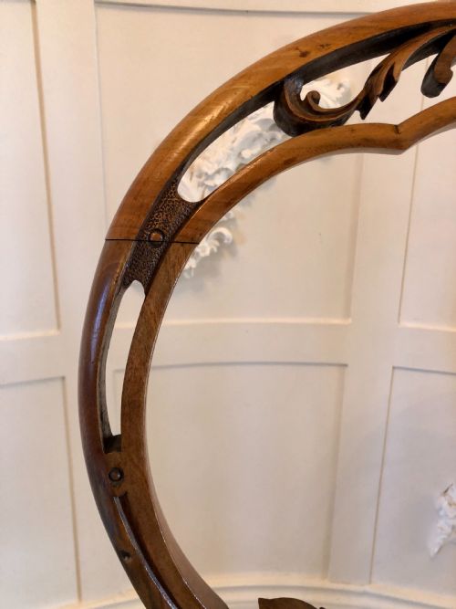 FINE QUALITY SET OF 6 VICTORIAN ANTIQUE WALNUT DINING CHAIRS - ADDITIONAL PHOTO 9