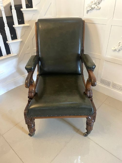 Outstanding Quality Antique Regency Quality Rosewood Reclining Armchair