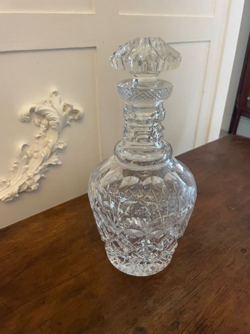 OUTSTANDING QUALITY ANTIQUE VICTORIAN CUT GLASS DECANTER - ADDITIONAL PHOTO 4