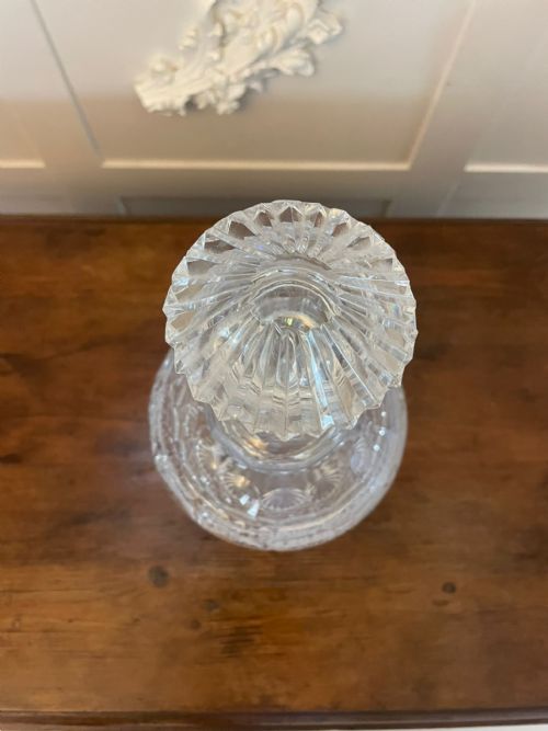 OUTSTANDING QUALITY ANTIQUE VICTORIAN CUT GLASS DECANTER - ADDITIONAL PHOTO 5