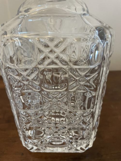 ANTIQUE EDWARDIAN QUALITY CUT GLASS DECANTER - ADDITIONAL PHOTO 2