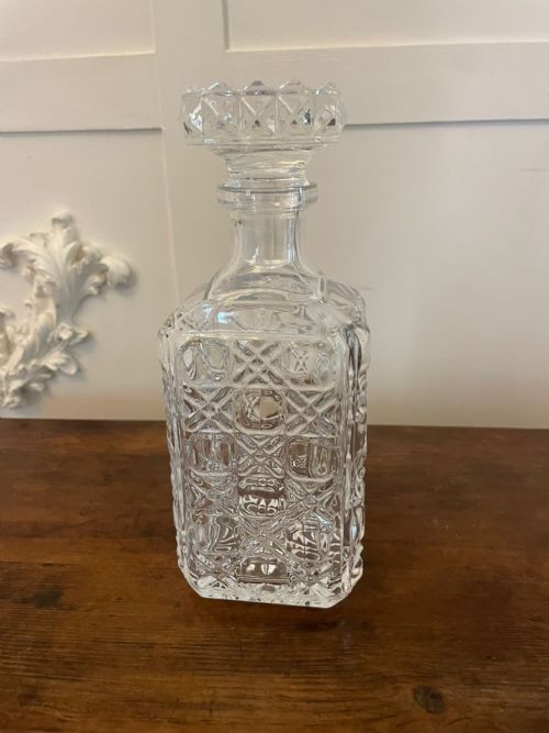 ANTIQUE EDWARDIAN QUALITY CUT GLASS DECANTER - ADDITIONAL PHOTO 7