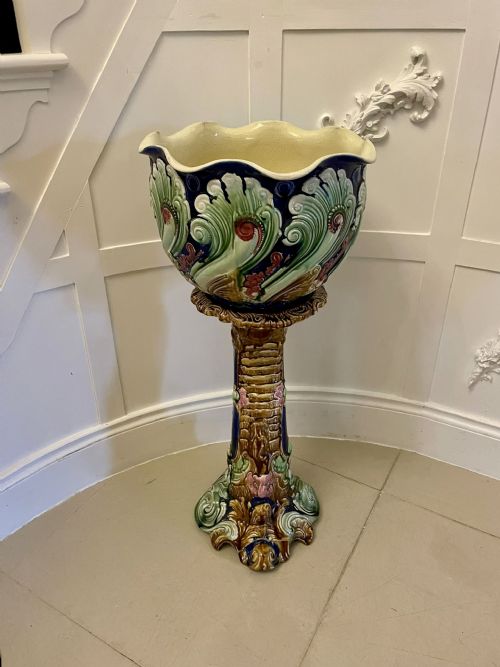 Antique Victorian Jardiniere on Stand