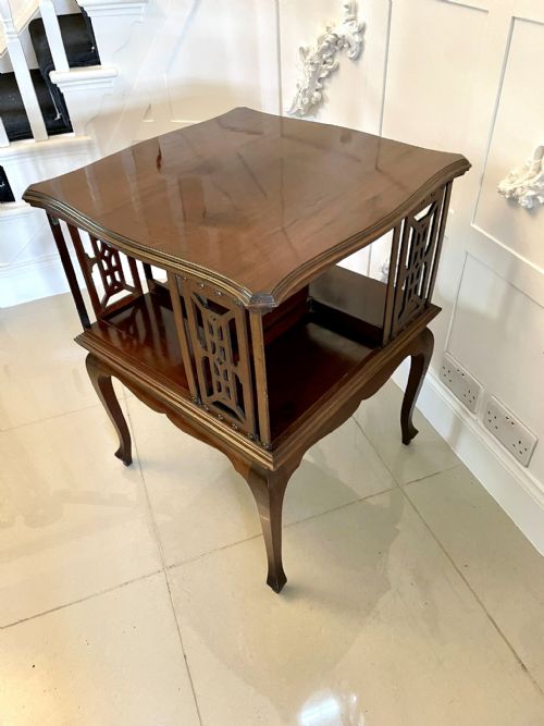 Antique Edwardian Quality Mahogany Revolving Bookcase