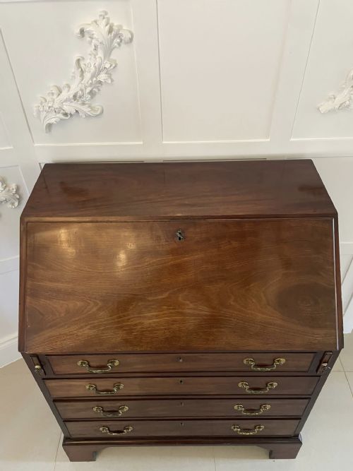 OUTSTANDING 18TH CENTURY QUALITY GEORGE III ANTIQUE MAHOGANY BUREAU - ADDITIONAL PHOTO 15