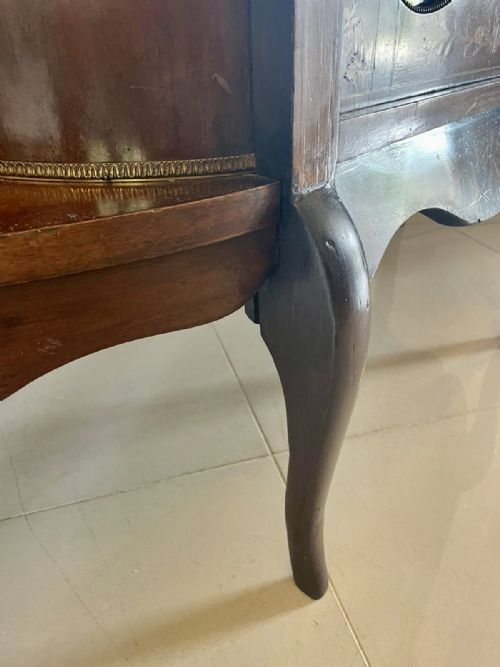 ANTIQUE VICTORIAN QUALITY MARQUETRY INLAID MAHOGANY DISPLAY CABINET - ADDITIONAL PHOTO 15