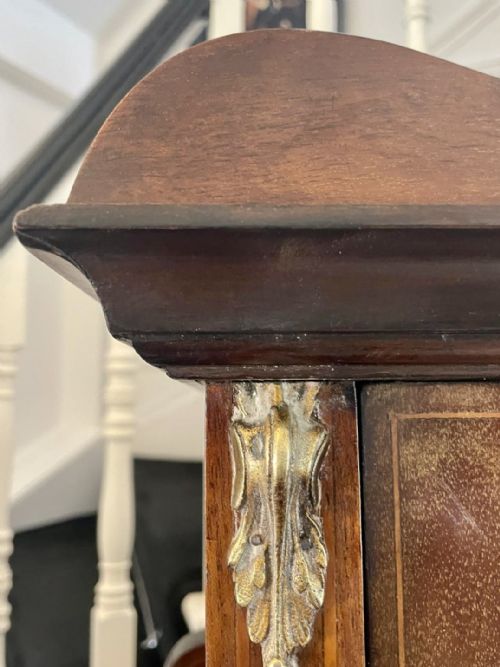 ANTIQUE VICTORIAN QUALITY MARQUETRY INLAID MAHOGANY DISPLAY CABINET - ADDITIONAL PHOTO 16