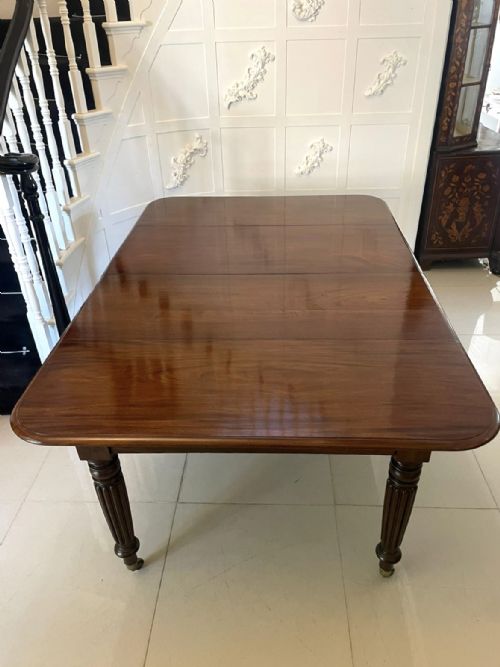 Antique Regency 8 Seater Quality Figured Mahogany Extending Dining Table