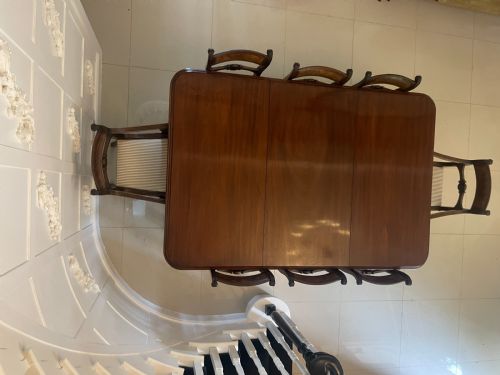 fig 1. Outstanding Quality 10 Seater Antique Victorian Figured Mahogany Extending Dining Table