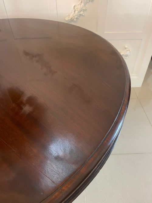 ANTIQUE VICTORIAN QUALITY MAHOGANY 6 SEATER CIRCULAR DINING TABLE - ADDITIONAL PHOTO 2