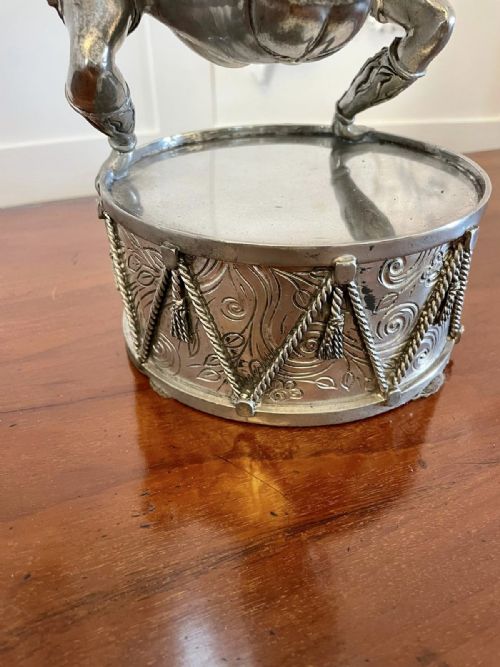 UNUSUAL PAIR OF ANTIQUE QUALITY ART DECO SILVER PLATED CANDLESTICKS - ADDITIONAL PHOTO 3
