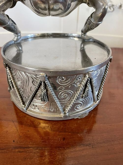 UNUSUAL PAIR OF ANTIQUE QUALITY ART DECO SILVER PLATED CANDLESTICKS - ADDITIONAL PHOTO 10