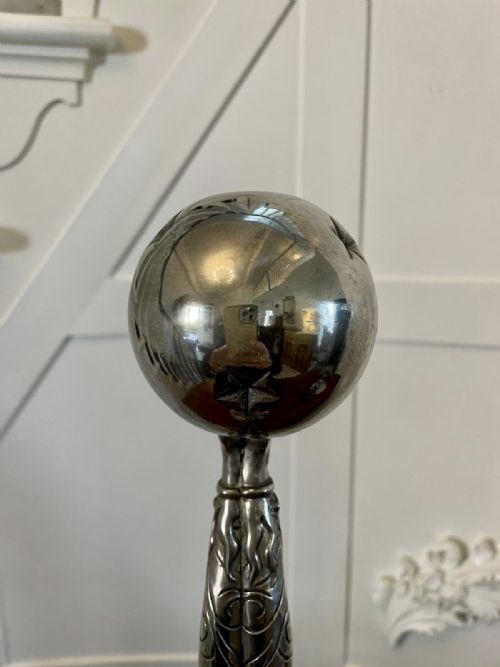 UNUSUAL PAIR OF ANTIQUE QUALITY ART DECO SILVER PLATED CANDLESTICKS - ADDITIONAL PHOTO 11