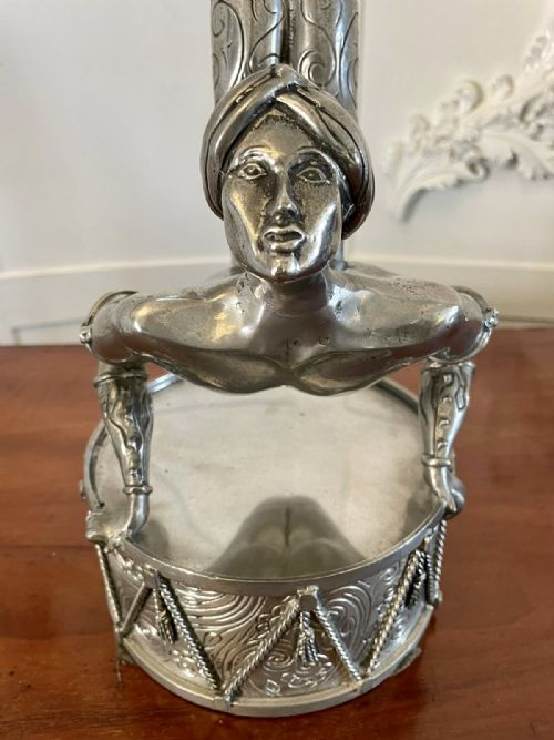 UNUSUAL PAIR OF ANTIQUE QUALITY ART DECO SILVER PLATED CANDLESTICKS - ADDITIONAL PHOTO 13