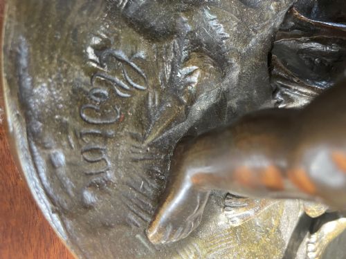 fig 1. Antique 19th Century Outstanding Quality Bronze Dancing Maidens Statue signed by Clodion