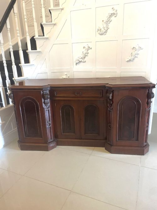 Antique Victorian Quality Figured Mahogany Four Door Sideboard