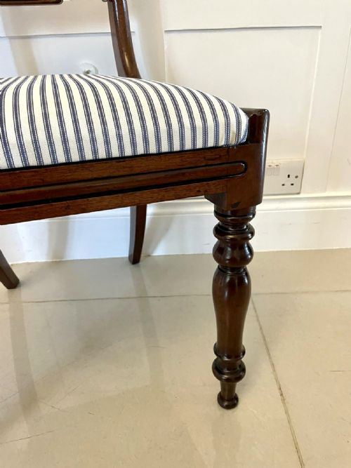 SET OF 4 ANTIQUE REGENCY QUALITY MAHOGANY DINING CHAIRS - ADDITIONAL PHOTO 2