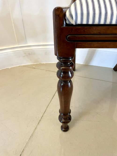 SET OF 4 ANTIQUE REGENCY QUALITY MAHOGANY DINING CHAIRS - ADDITIONAL PHOTO 4