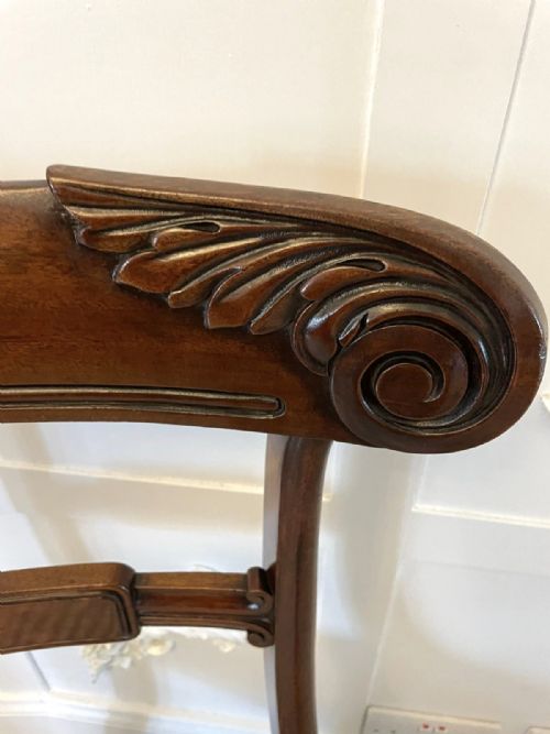 SET OF 4 ANTIQUE REGENCY QUALITY MAHOGANY DINING CHAIRS - ADDITIONAL PHOTO 6