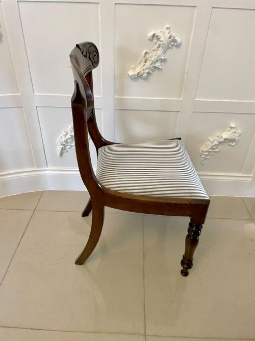 SET OF 4 ANTIQUE REGENCY QUALITY MAHOGANY DINING CHAIRS - ADDITIONAL PHOTO 7