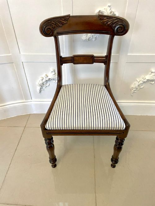 SET OF 4 ANTIQUE REGENCY QUALITY MAHOGANY DINING CHAIRS - ADDITIONAL PHOTO 9