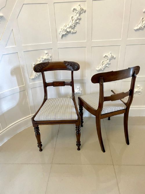 SET OF 4 ANTIQUE REGENCY QUALITY MAHOGANY DINING CHAIRS - ADDITIONAL PHOTO 10