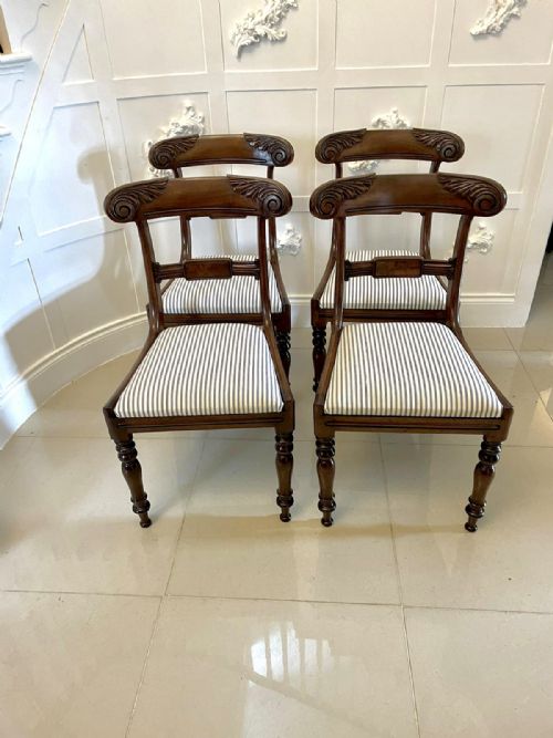 SET OF 4 ANTIQUE REGENCY QUALITY MAHOGANY DINING CHAIRS - ADDITIONAL PHOTO 14