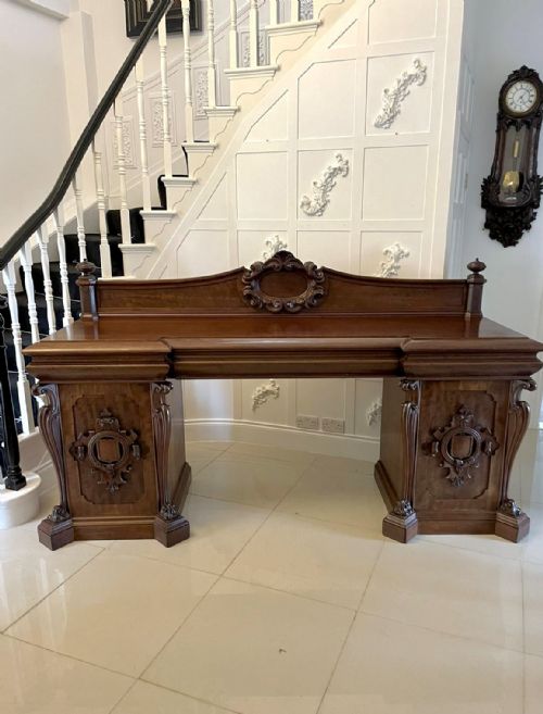 Large Magnificent Antique William IV Carved Mahogany Sideboard