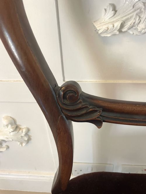 QUALITY SET OF SIX ANTIQUE VICTORIAN ROSEWOOD DINING CHAIRS - ADDITIONAL PHOTO 3