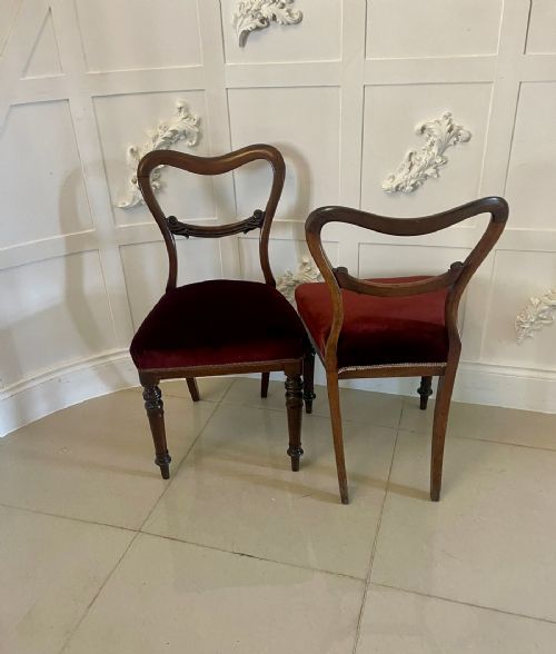 QUALITY SET OF SIX ANTIQUE VICTORIAN ROSEWOOD DINING CHAIRS - ADDITIONAL PHOTO 7