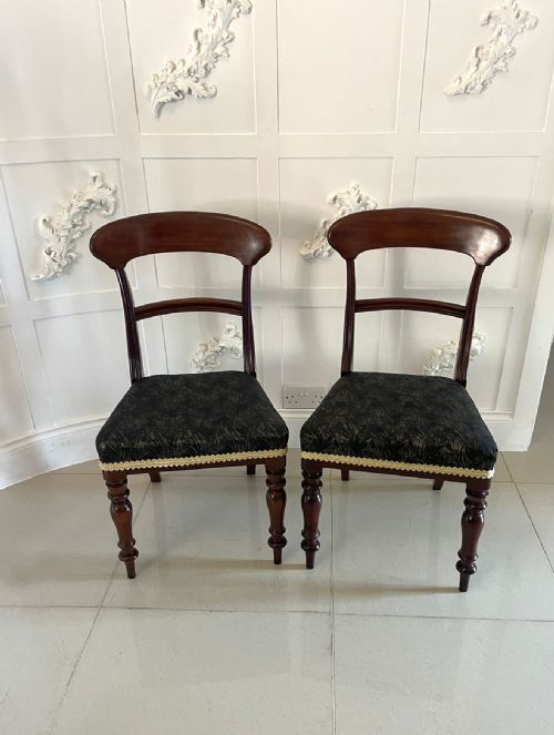 ANTIQUE VICTORIAN SET OF 10 QUALITY MAHOGANY DINING CHAIRS - ADDITIONAL PHOTO 4